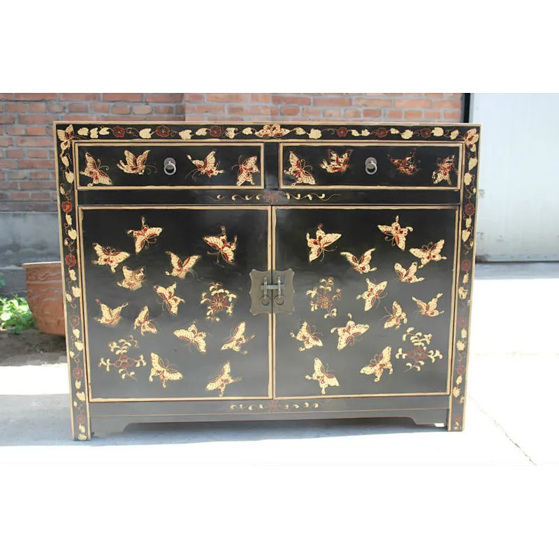 chinese antique furniture 2 door living room cabinet