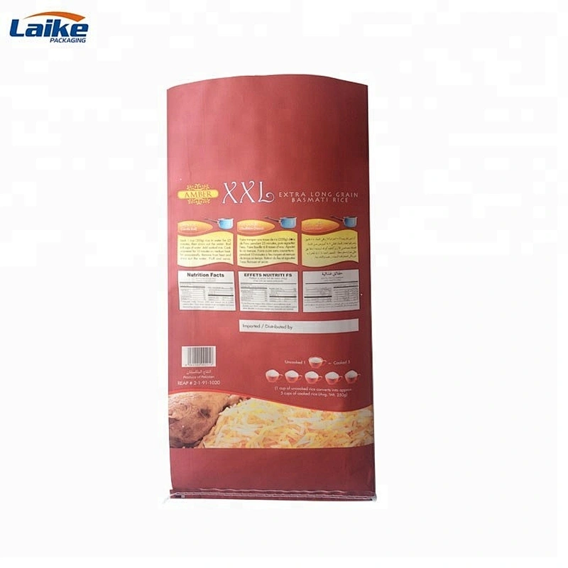 Polypropylene woven rice packaging bag , empty 5kg rice sack bag
