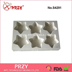 S4291 Star shape soap tray mold silicone molds for soap making handmade soap loaf mold