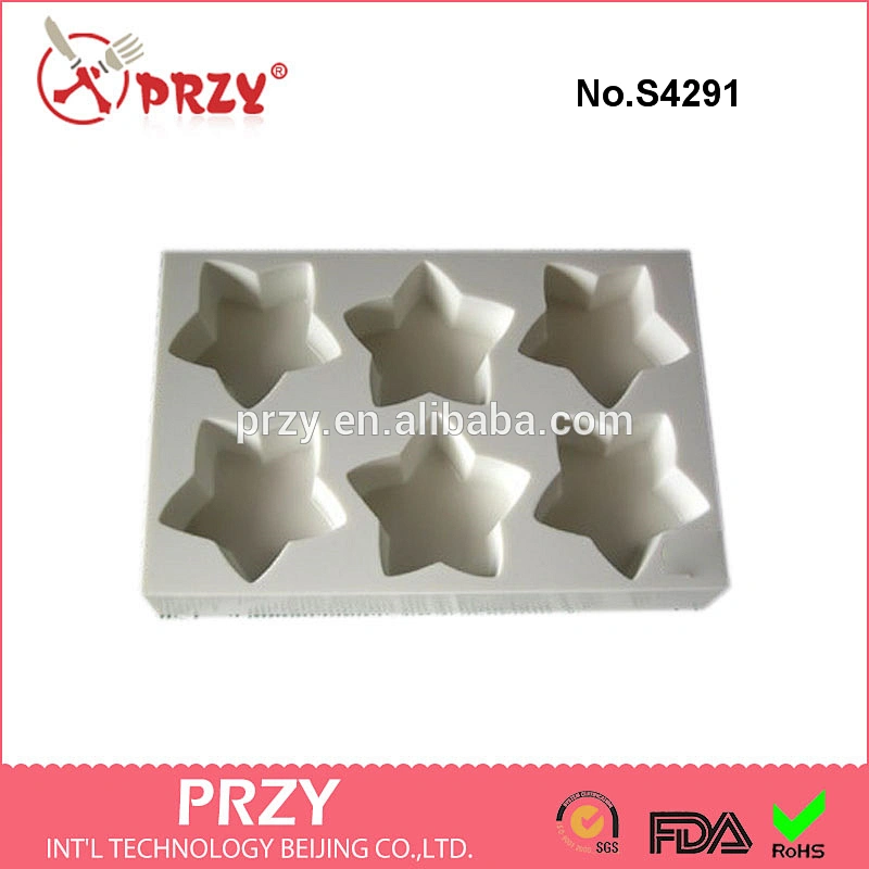 S4291 Star shape soap tray mold silicone molds for soap making handmade soap loaf mold