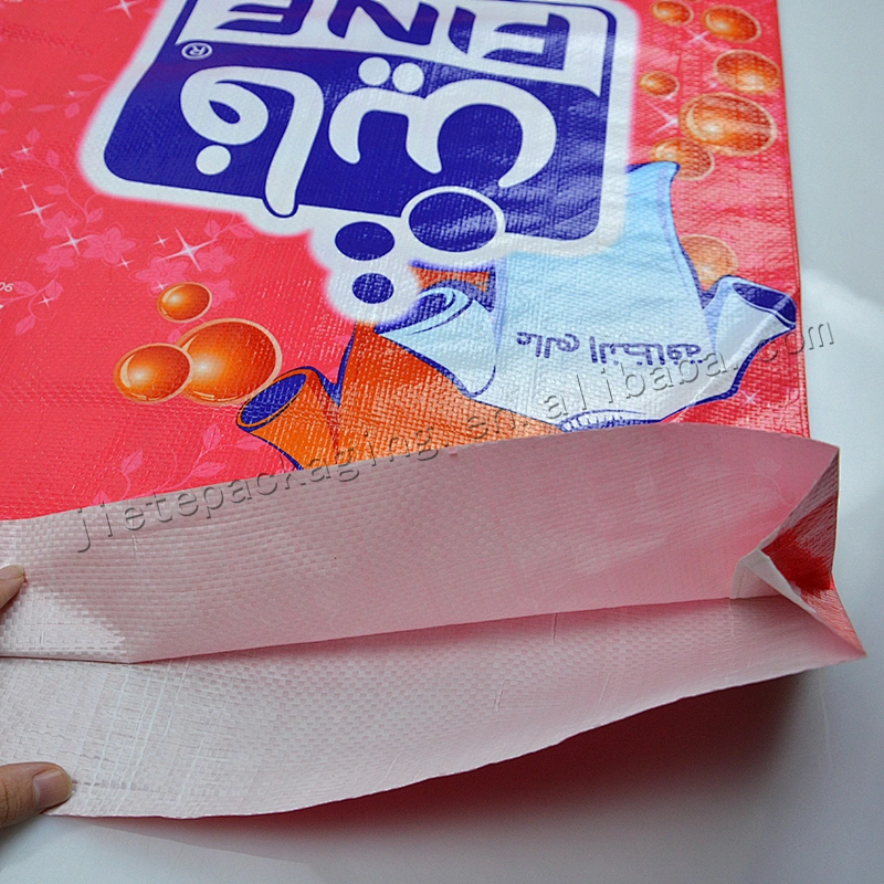 High quality logo printing 25kg plastic laundry washing powder detergent packaging bag for hotel and family