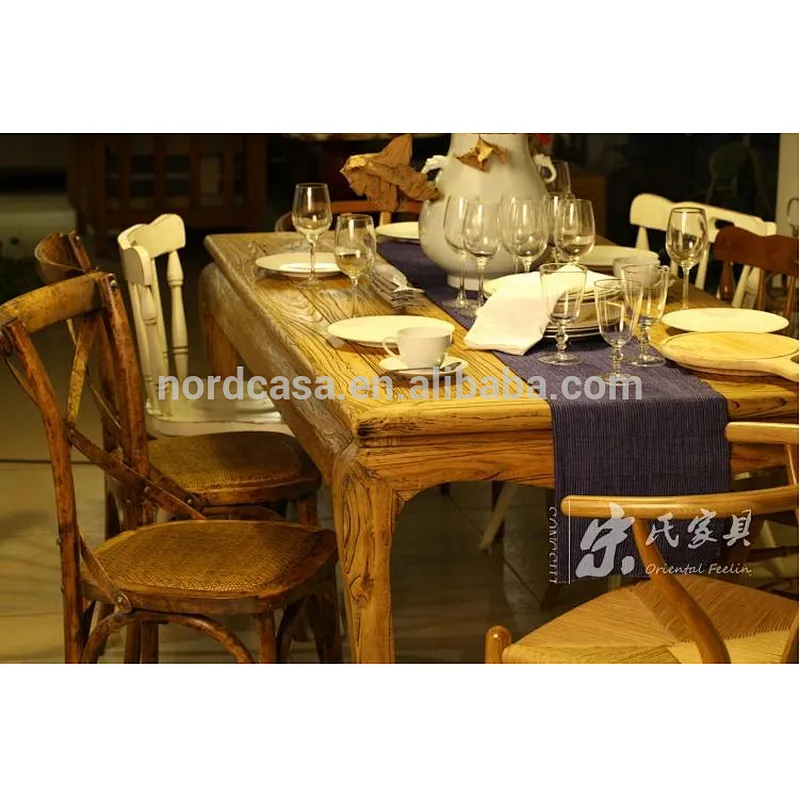 vintage wood dinning table rustic european style dinning table