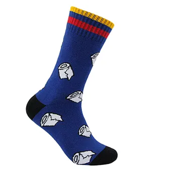 Fashion unisex happy jacquard socks character socks wholesale