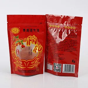 Custom wholesale red PE bag for wrapping goji berries