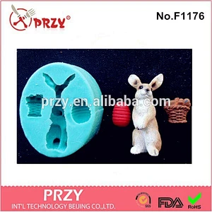 EASTER RABBIT silicone fondant mold ,przy silicone fondant mold