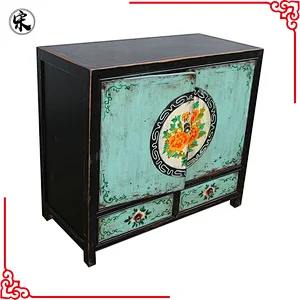 chinese antique storage painted furniture for store use
