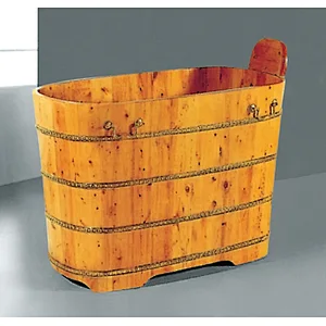 China Factory Wholesale Adult Portable Solid Wooden Bathtub