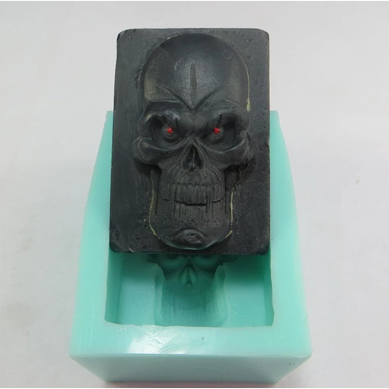 QT0010 Halloween Monster head Silicone Soap Mold PRZY