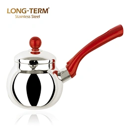 L10328381 Exquisite Design 1Mm Thickness S/S 201 Color Handle Stainless Steel Milk Pot