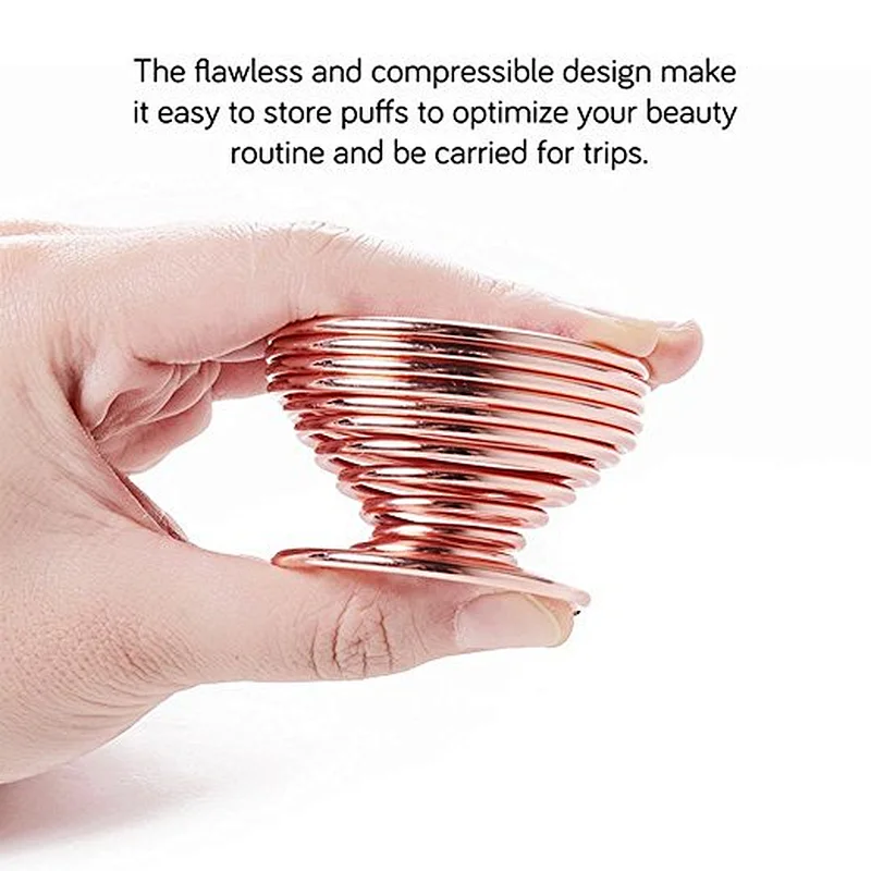 2pc Metal makeup Sponge holder Puff Display Stand
