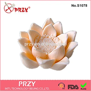 S1078 PRZY handmade decorative lotus 3d silicone candle mold