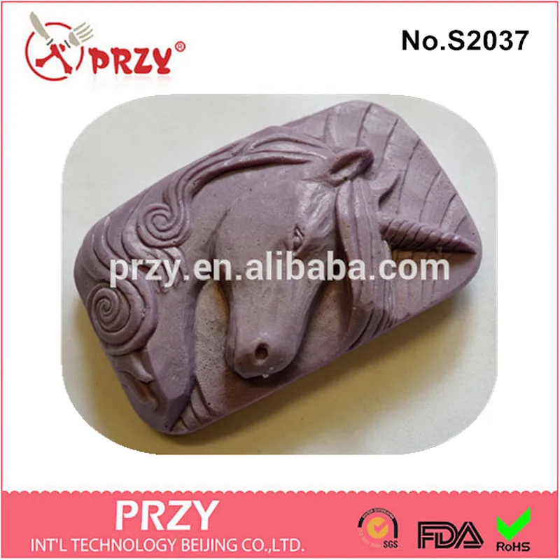 Eco-friendly DIY cat handmade unicorn silicone soap mold