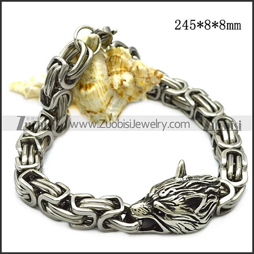 cool silver wolf biker jewelry