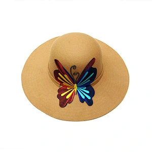 Winter Wool Felt Fedora Hat Womens Fedoras Cap Ladies Spring Trilby Caps Lady Fall Wide Brim Felt Hats