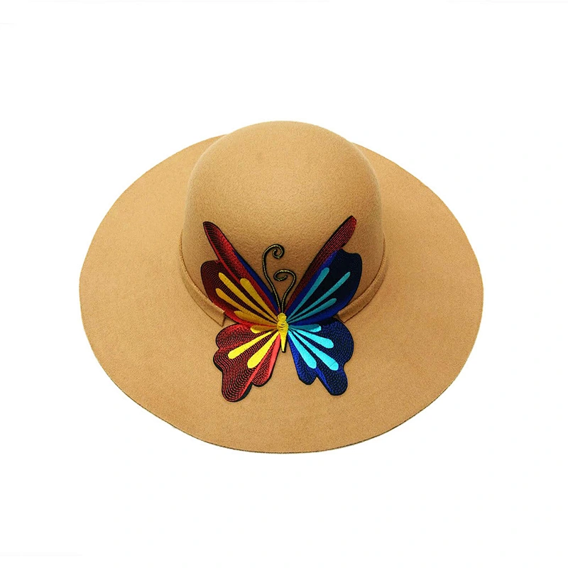 Winter Wool Felt Fedora Hat Womens Fedoras Cap Ladies Spring Trilby Caps Lady Fall Wide Brim Felt Hats