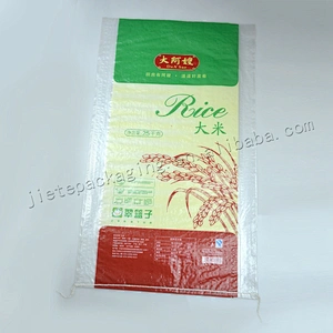 China supplier transparent plastic sack pp woven basmati rice packaging bag 25kg