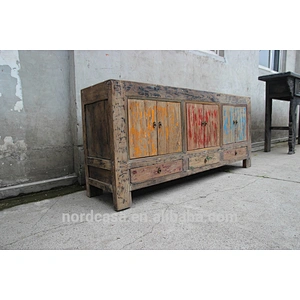 Chinese antique original sideboard 6 door with drawer