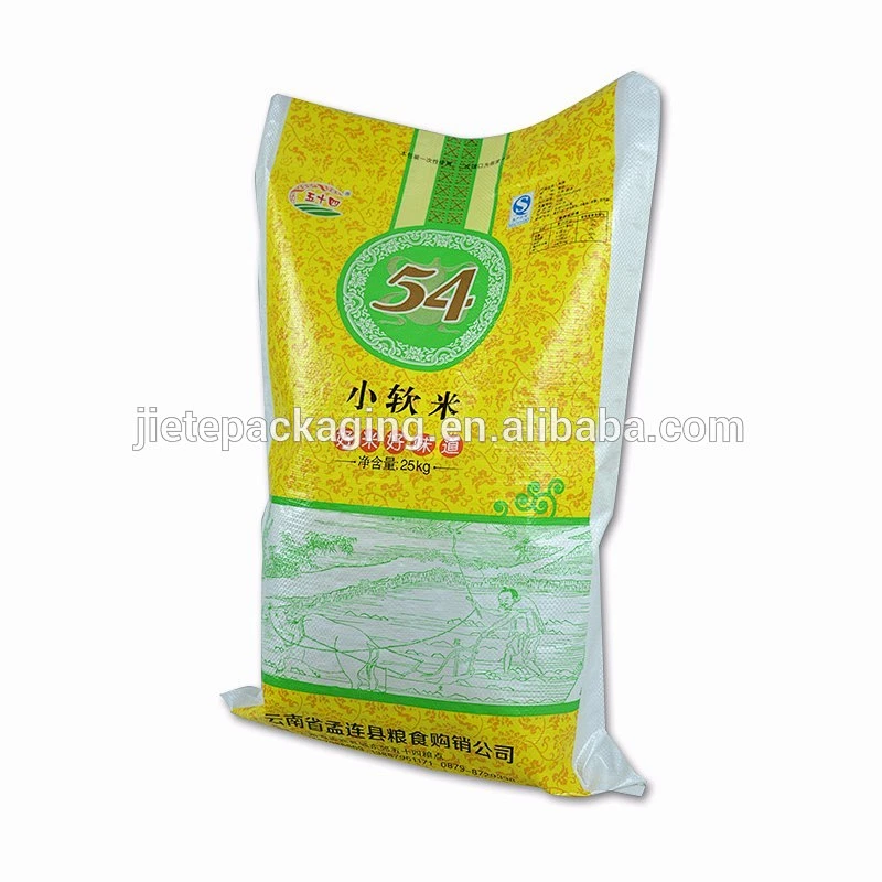 Proper price rice packaging plastic woven bag 25kg