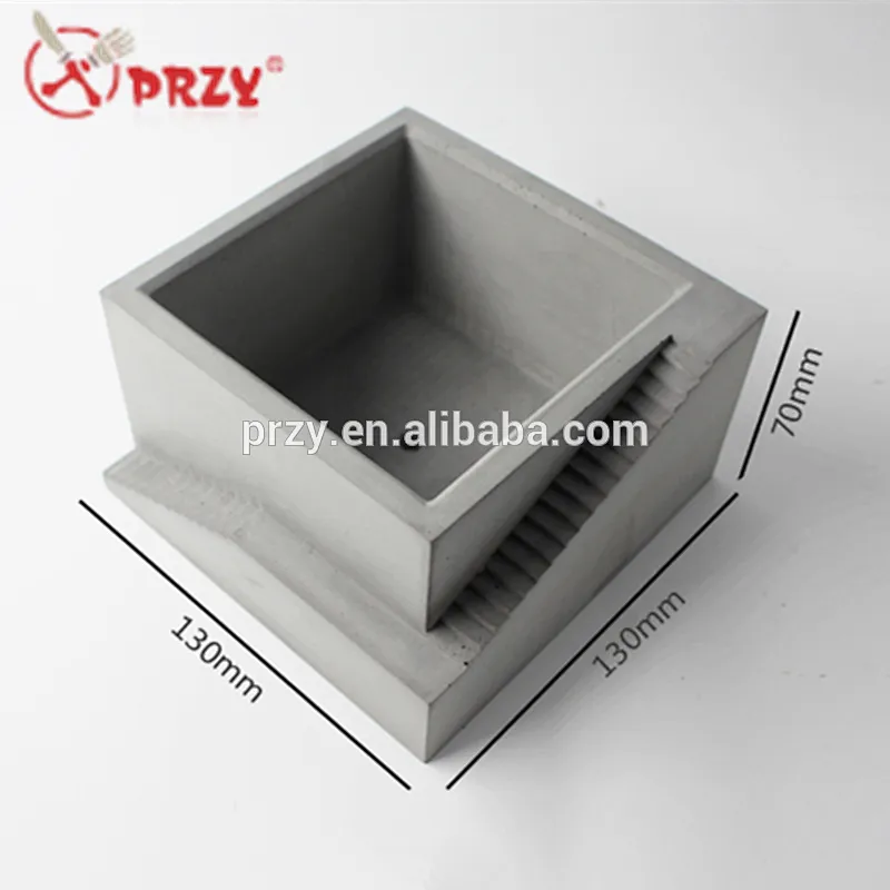 PRZY 2018 new Office Decorative mold for concrete cement flower pot molds 3d silicone Vase Moulds