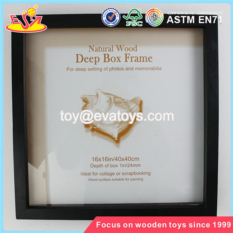 Wholesale household children wooden black picture frame top quality wooden black picture frame W09A006