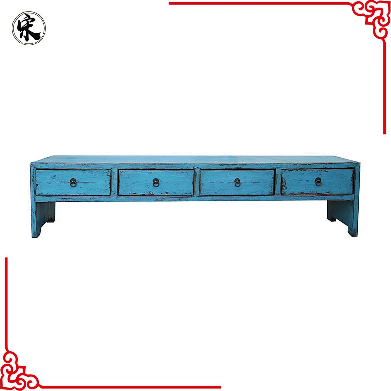 chinese antique solid wood pine old furniture, kitchen table
