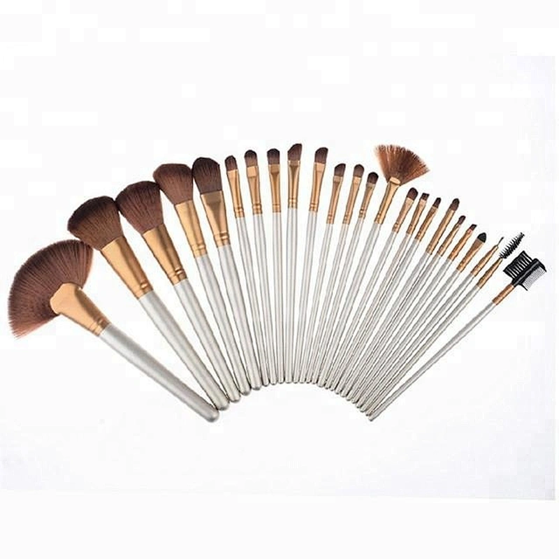 Gold 24pcs Makeup Brush Set With Makeup Bag