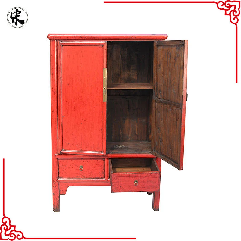 oriental chinese antique reproduction painted wardrobe bedroom furniture
