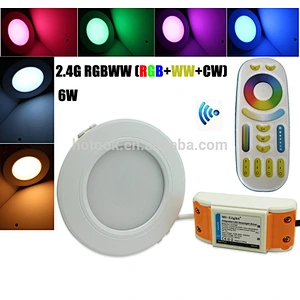 Mi.Light 2.4G RF Remote Wifi Controlled Smart Phone RGB+CCT 6W LED Downlight
