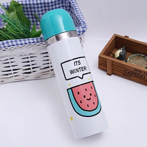 Guangzhou Manufactory 500 ml Vacuum Flask Fruit Pattern Customized Logo Vacuum Mug Sport Water Bottle for Travel