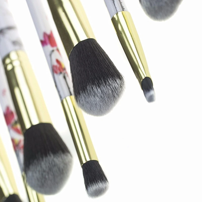 2018 New 8pcs Chinese-wind make up brushes MARBLE makeup brush set professional printing ink painting brush suit