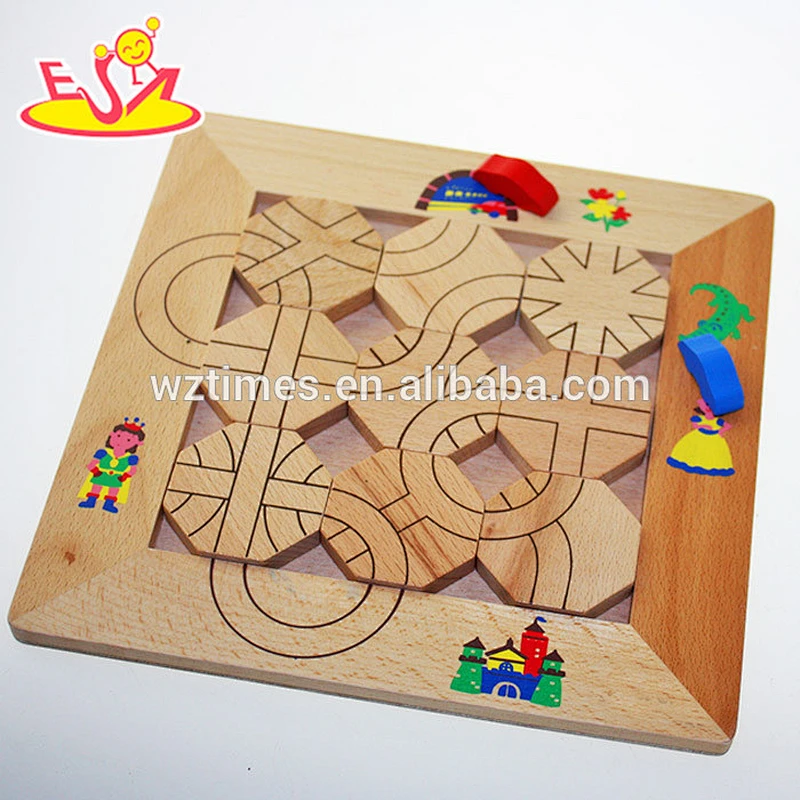 Wholesale kids wooden maze game cheap baby wooden maze game hottest wooden maze game W14A110