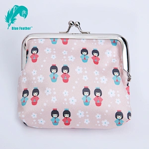 Classical pu leather material jewelry ring keychain chinese style coin purse