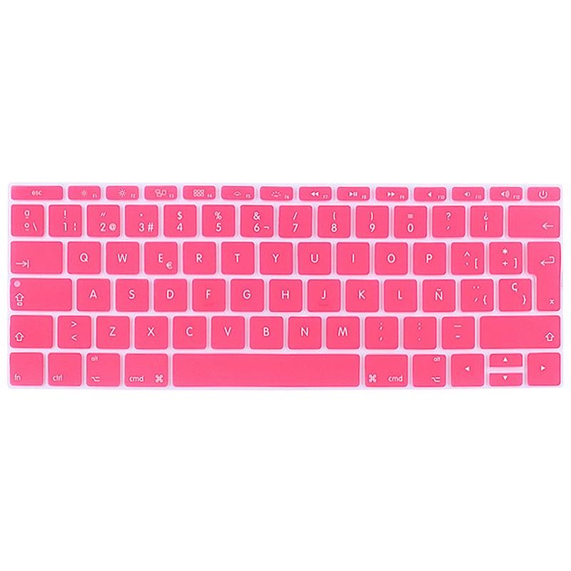 Spanish Silicone keyboard cover laptop keyboard cover for MACBOOK 12 inch keyboard cover new pro a1708