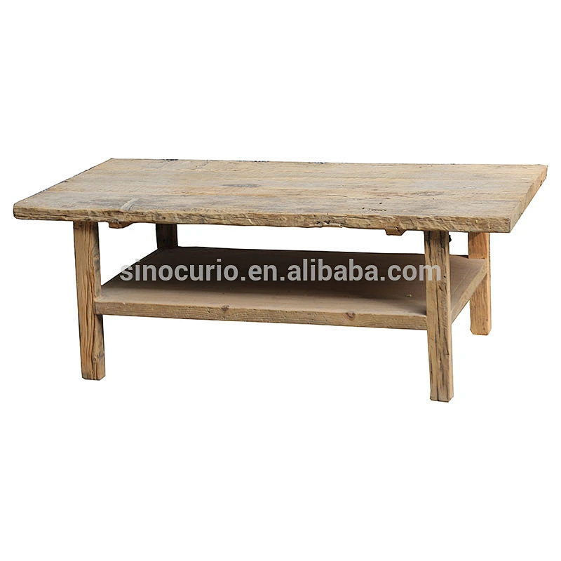 wholesale rustic furniture natural recycle wood coffee table