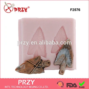 F2576 Silicone arrow head mold create two arrow head for jewelry, charms, cupcake toppers, candies, mints - food safe mold