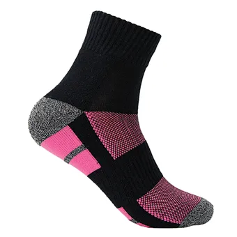 cotton free terry jacquard non slip sport socks