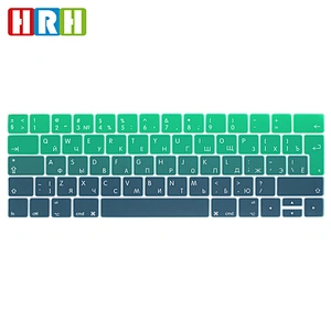 Silicone Rainbow Keyboard Cover for macbook russian keyboard skin For macbook touch bar a1706 keyboard