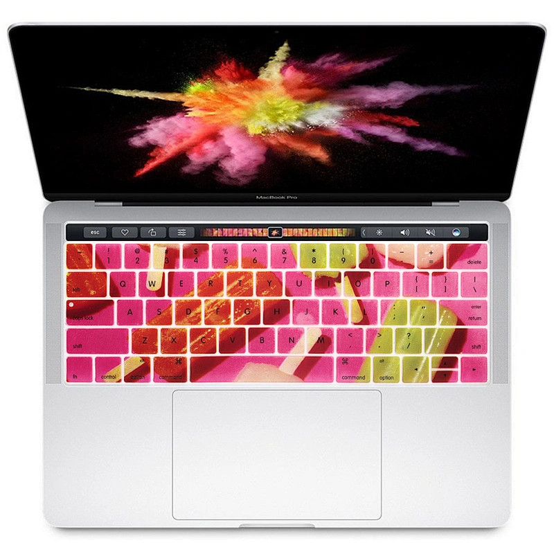 Creative Design Custom Silicone Keyboard Protector Laptop skin keyboard cover For Macbook Pro 15 Touch Bar