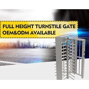 Automatic pedestrian RFID full height single lane circle shape turnstile gate