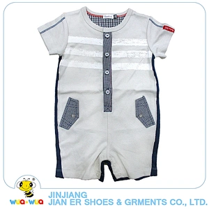 Custom print style 100%cotton single jersey baby boys climbing romper suit