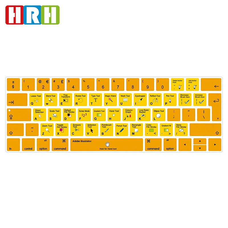 China Wholesale Market custom keyboard skin Illustrator AI Flexible TPU keyboard cover For Macbook Pro Touch Bar 13 15