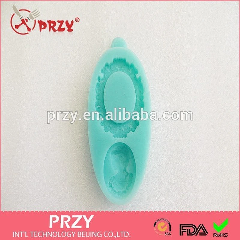 Beautiful lady face fondant silicone mold / cake decoration mold /silicone waffle mould