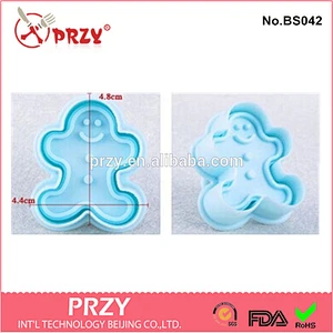 Plastic embossing christmas shaped cookie cutter