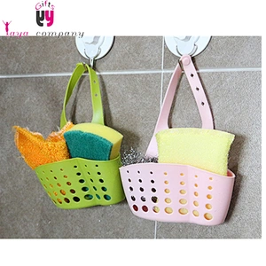 Dish Wash Sponge Sink Hanging Basket Holder Roll Up Dish Drying Rack