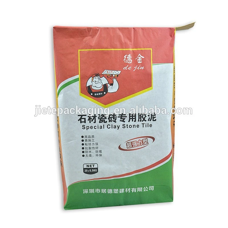 Kraft paper material valve bag for packing glue 20kg