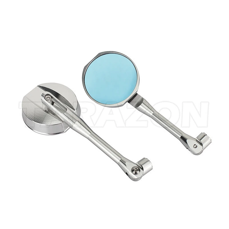 Aftermarket best round motorcycle mirrors with blue glass