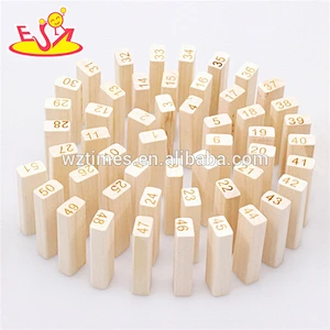 Wholesale traditional style pretty wooden interlocking cross cube play toy W11C043
