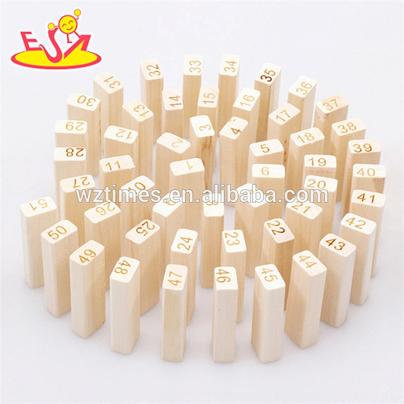 Wholesale traditional style pretty wooden interlocking cross cube play toy W11C043