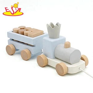 2018 New design baby wooden pull along toys best wooden push toys for toddlers funny animals wooden push and pull toys W04A393