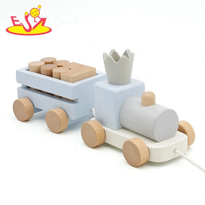 2018 New design baby wooden pull along toys best wooden push toys for toddlers funny animals wooden push and pull toys W04A393
